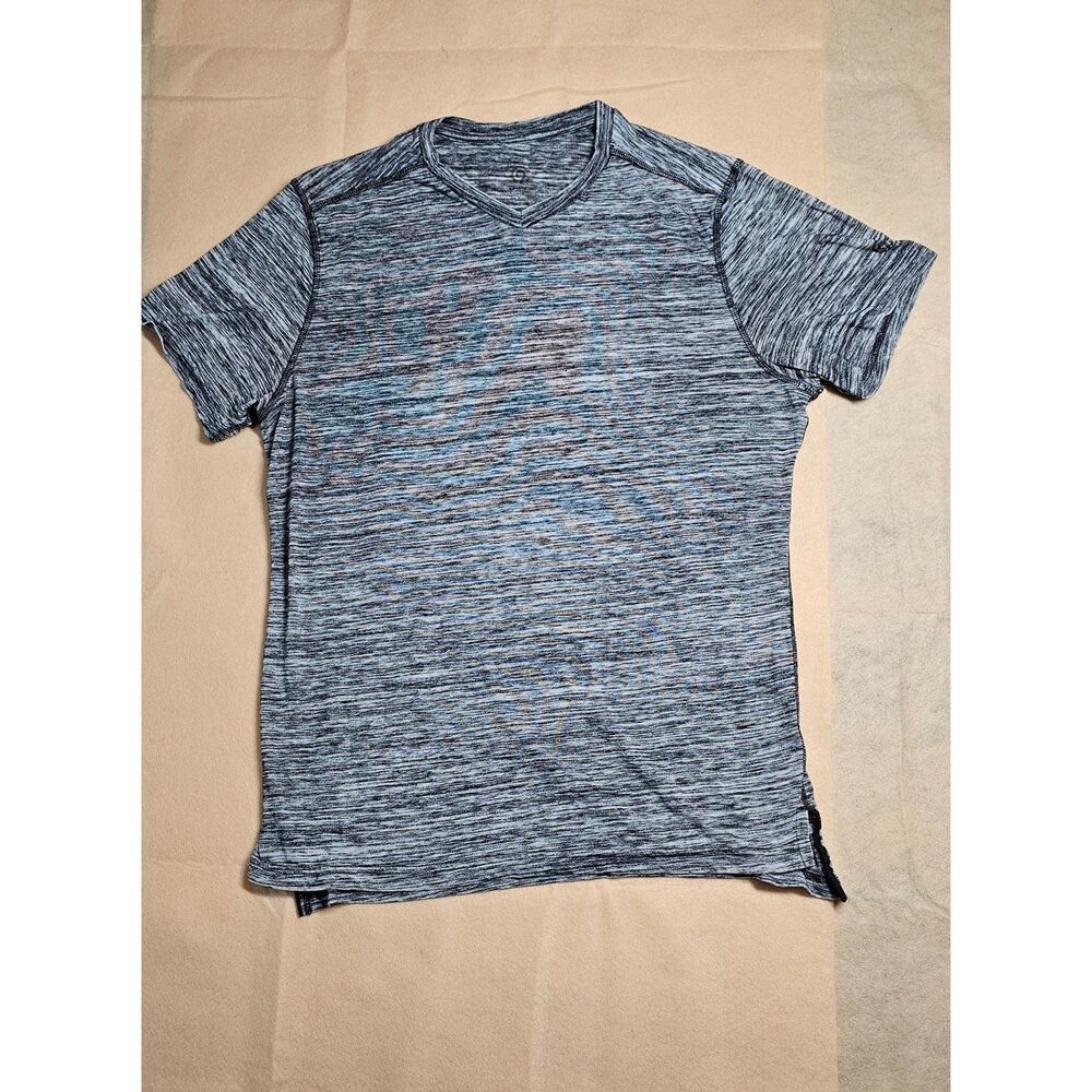 Champion Men’s Heathered V-Neck Short Sleeve Tee Medium Gray